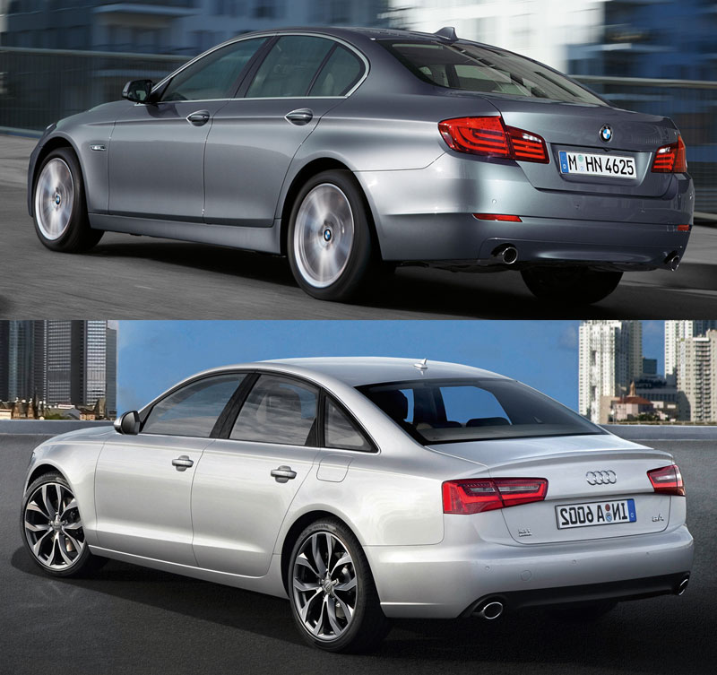 Rivals Photo Comparison BMW F10 5Series vs. Audi's New A6